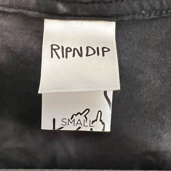 Ripndip Nermby T-Shirt Black Lightning/tiedye Wash graphic Tee Unisex - Picture 7 of 8